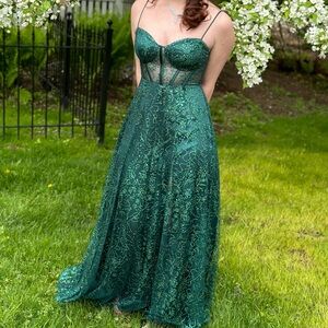 Lauren Sweetheart A-Line Glitter Sequin Dress